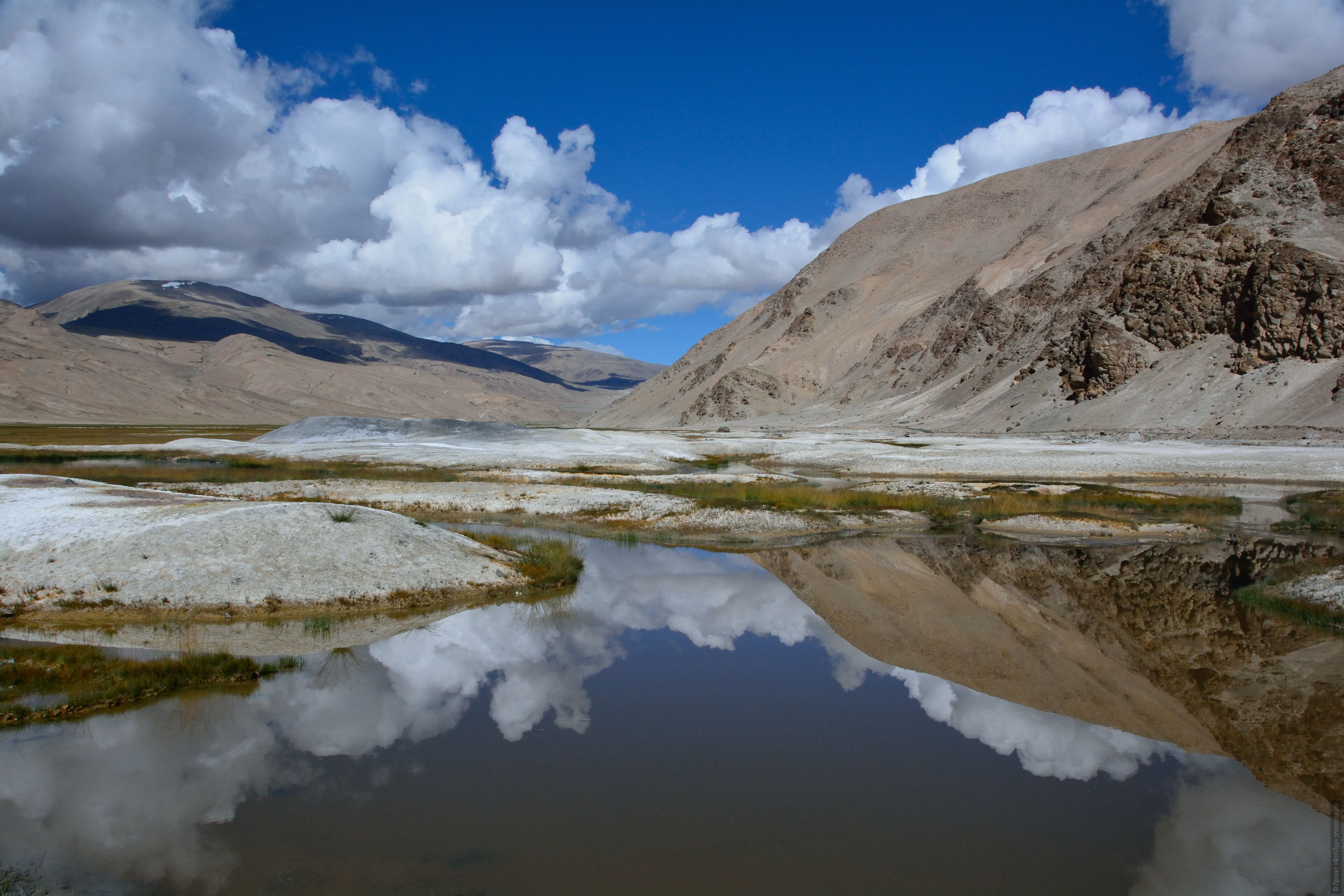 Valley of Alpine Geysers, Ladakh. Photo tour / tour Tibet of Lake-1: Pangong, Tso Moriri, Tso Kar, Tso Chiagar, Dance of Tsam on Lake Pangong, 08.07.-17.07.2022.