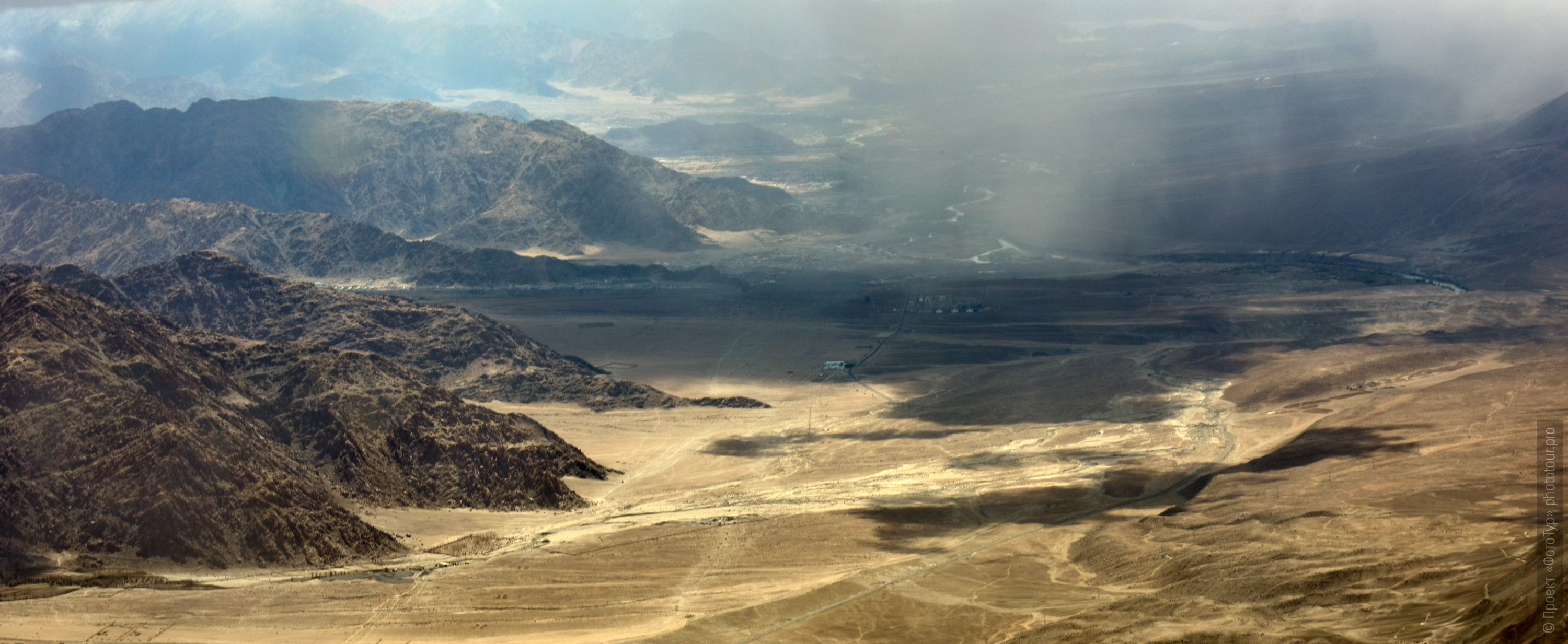 Valley of Leh from a bird's-eye view. Budget tour Ladakh and Nubra, July 21 - 30, 2018.