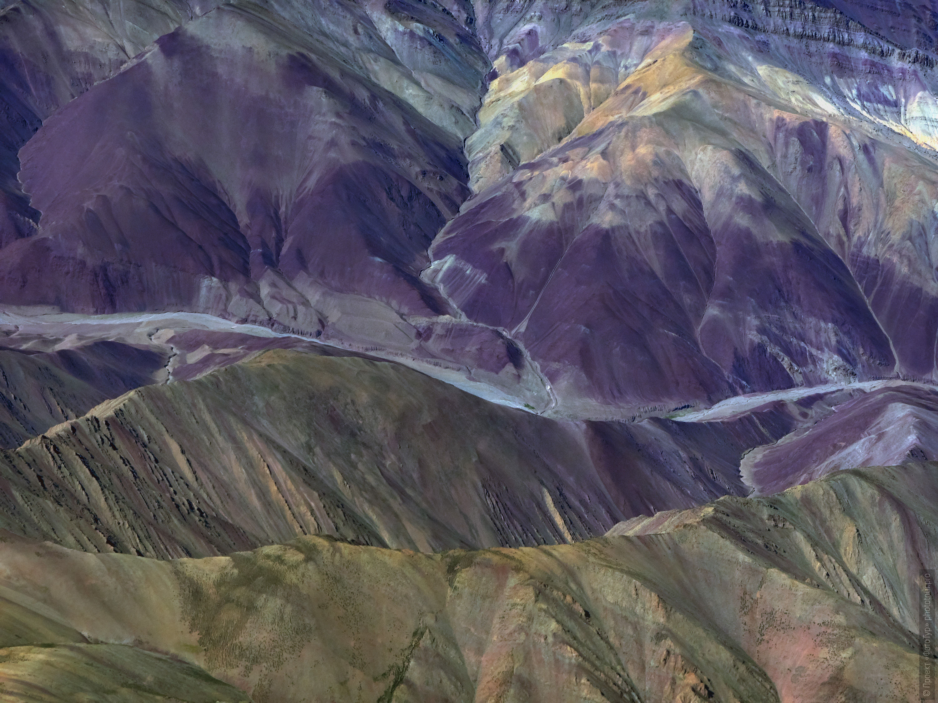 Ladakh mountains from an airplane, North India. Phototour Incredible Himalayas-2: Tsam dance at Tiksei monastery + Tso Moriri lake, Ladakh, Tibet, 11.11.-20.11.2020.