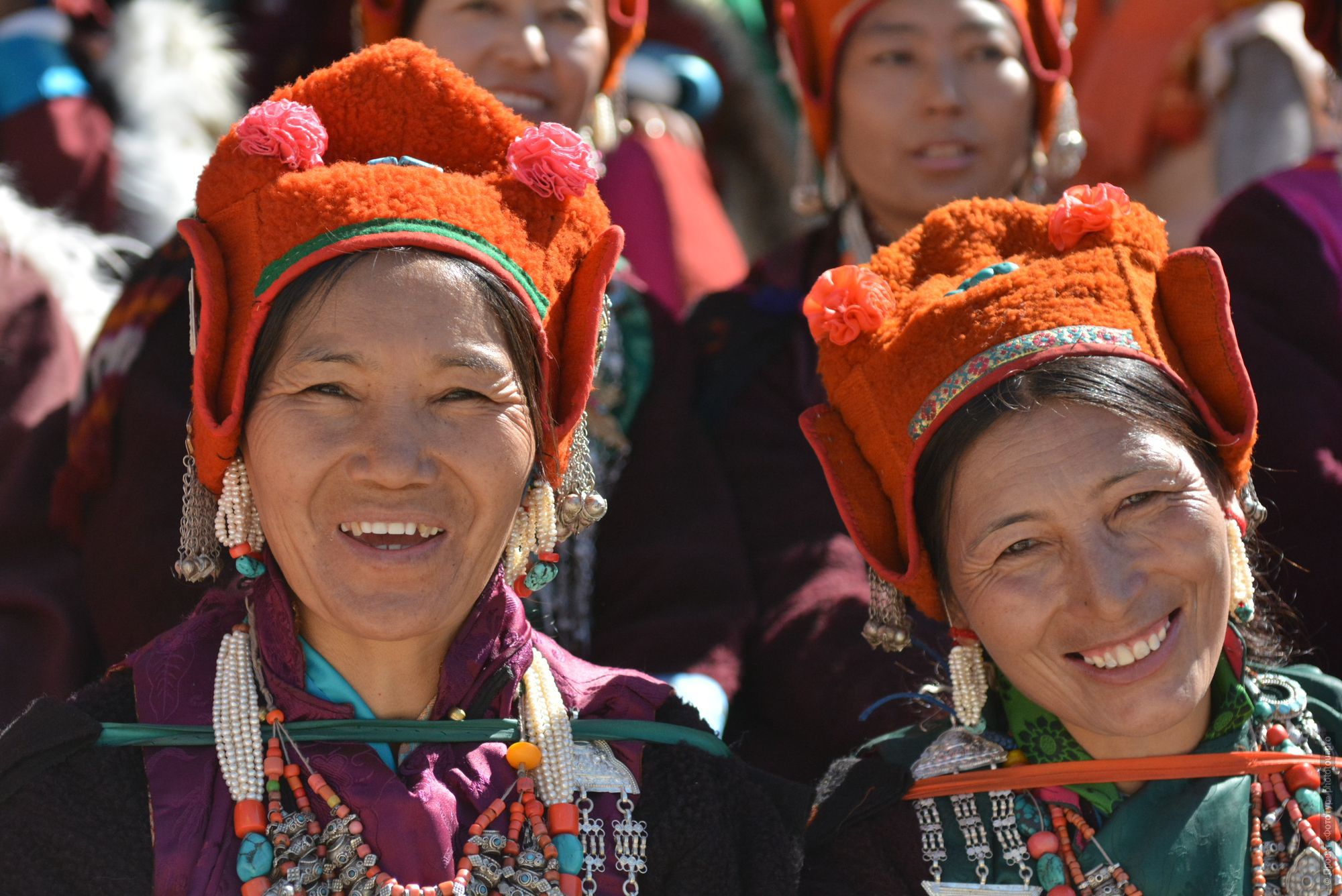 Zanskari women at the Ladakh festival. Budget photo tour Legends of Tibet: Zanskar, 30.08. - 09.09.2025.