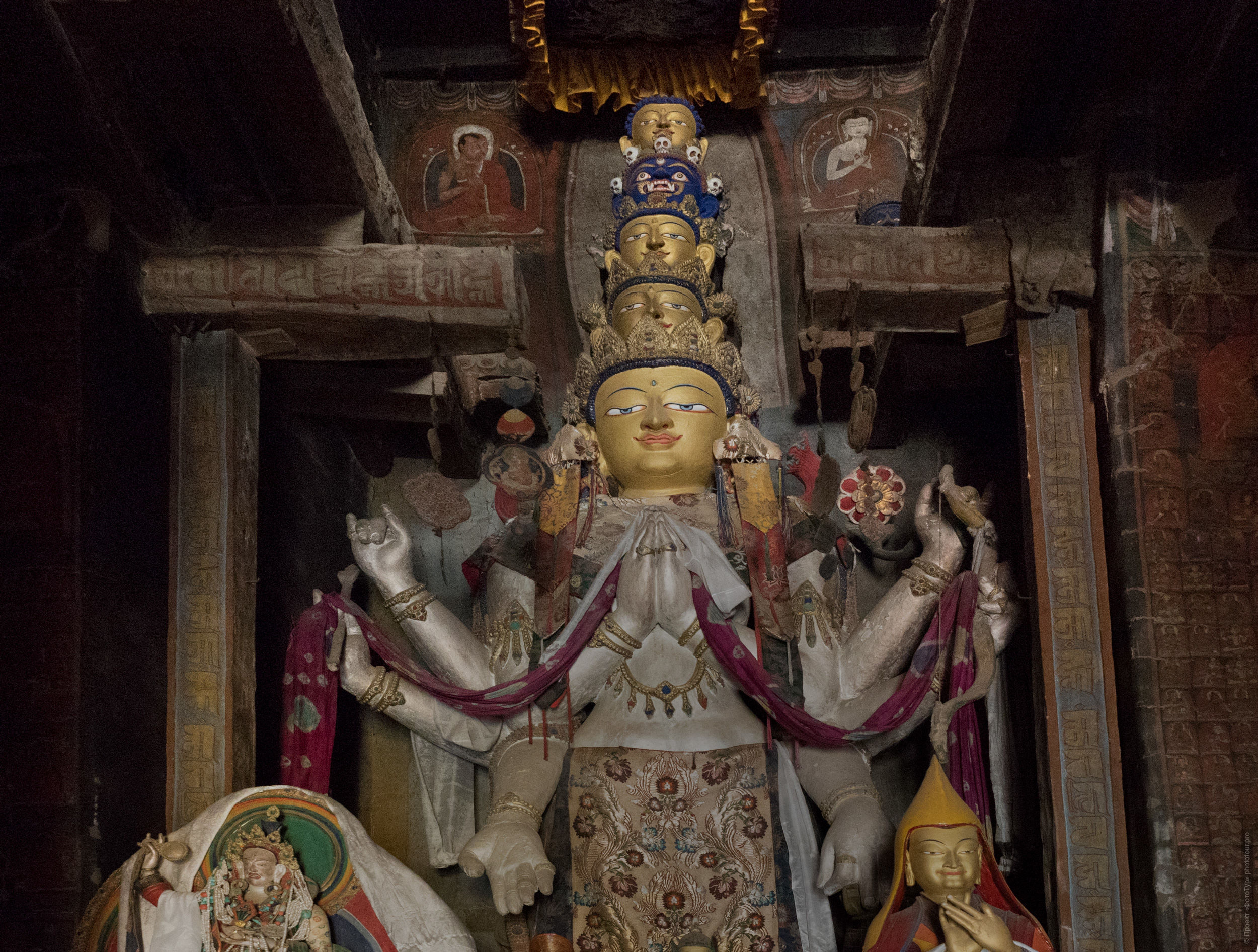 Buddhist monastery of Vanla Gonpa. Tour Tibet Lakeside Advertising: Alpine lakes, geyser valley, Lamayuru, Colored Mountains, 01 - 10.09. 2023 year.